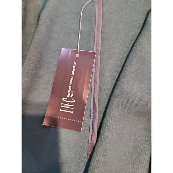 International concepts ox womens emerald open front satin blazer new with tags - Picture 6 of 10